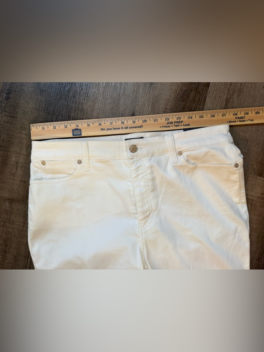 Talbots ππ White Straight Crop Jean Size 12 - Picture 11 of 16